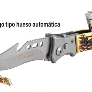 Navaja automática 3 1/2 cacha tipo hueso
