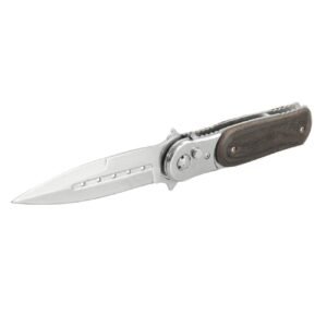 Navaja 3 1/2 pulgadas automática cacha negra de madera