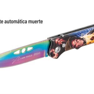 Navaja automática tornasol 4 1/2 mango de calavera